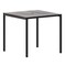 Merrick Lane Faux Teak Outdoor Dining Table with Powder Coated Steel Frame and Umbrella Hole